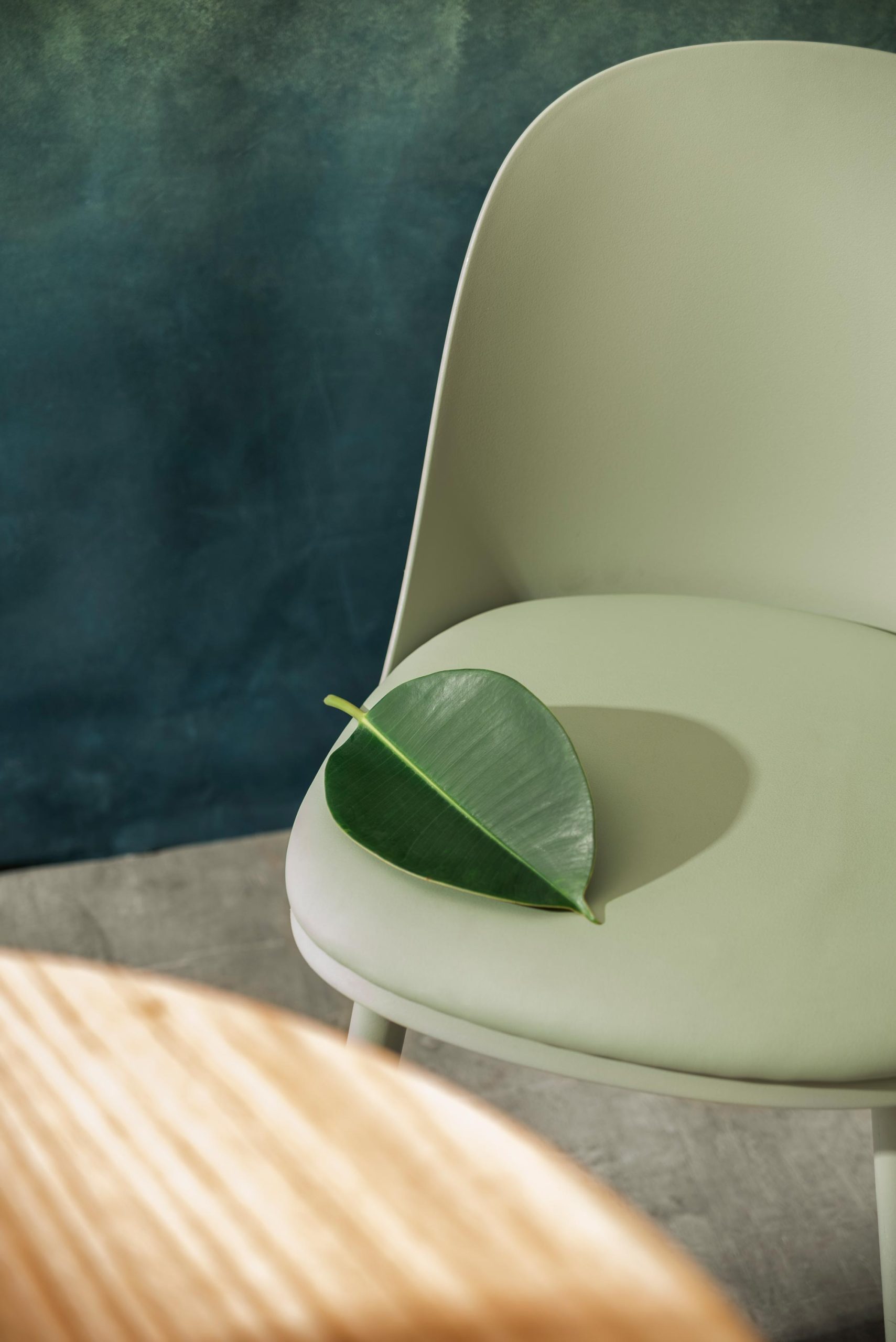 high angle green leaf minimalist chair 2 scaled